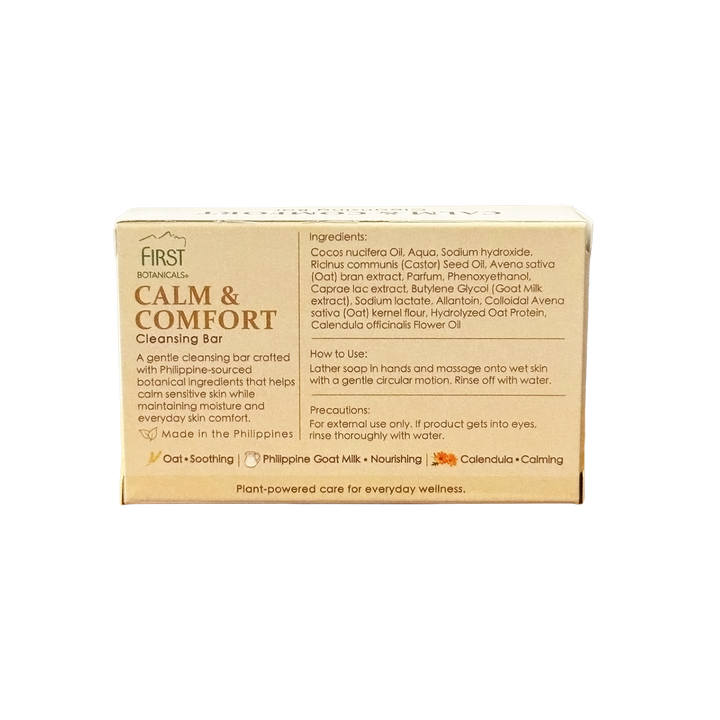 First Botanicals Calm & Comfort Cleansing Bar with Oat, Philippine Goat Milk & Calendula 120g