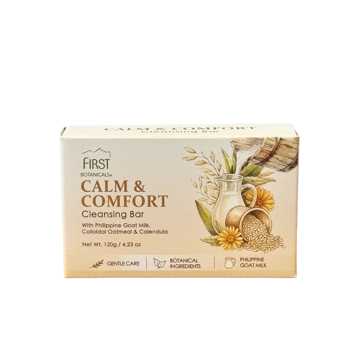 First Botanicals Calm & Comfort Cleansing Bar with Oat, Philippine Goat Milk & Calendula 120g