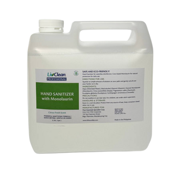 LivClean Professional Hand Sanitizer with Monolaurin 1 Gallon