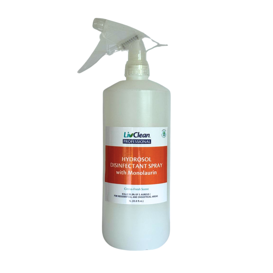 LivClean Professional Hydrosol Disinfectant with Monolaurin 1 Liter