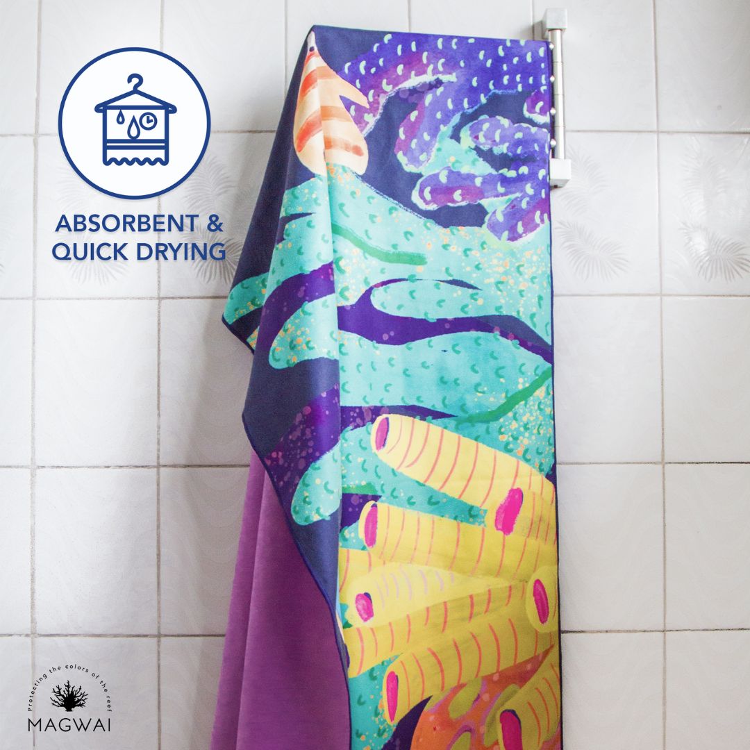MAGWAI Quick-Drying Beach Towel - Coral