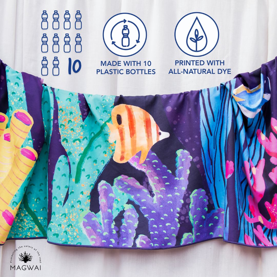 MAGWAI Quick-Drying Beach Towel - Coral