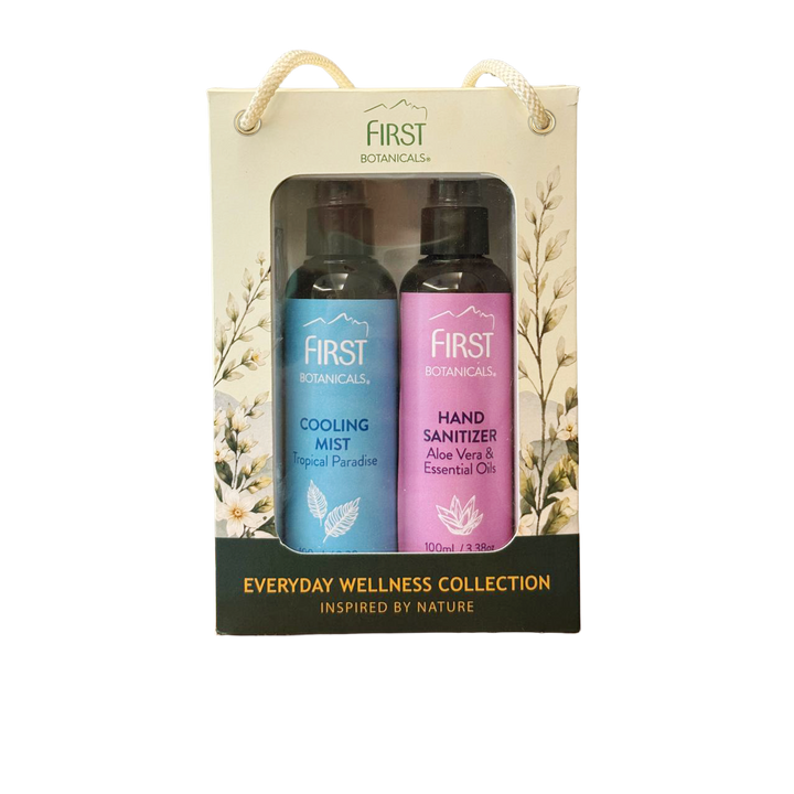 First Botanicals Travel Essentials Duo Gift Box (Hand Sanitizer 100ml + Cooling Mist 100ml)