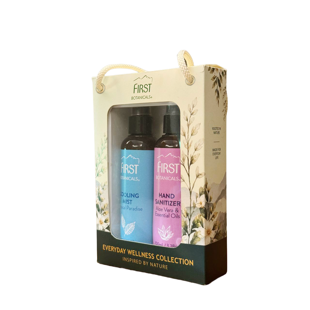 First Botanicals Travel Essentials Duo Gift Box (Hand Sanitizer 100ml + Cooling Mist 100ml)