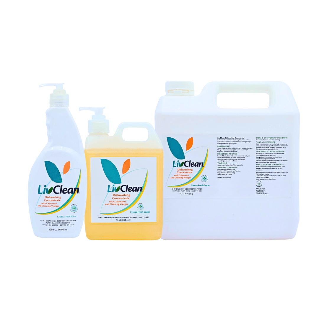 LivClean Dishwashing Concentrate w/ Cleaning Vinegar & Calamansi