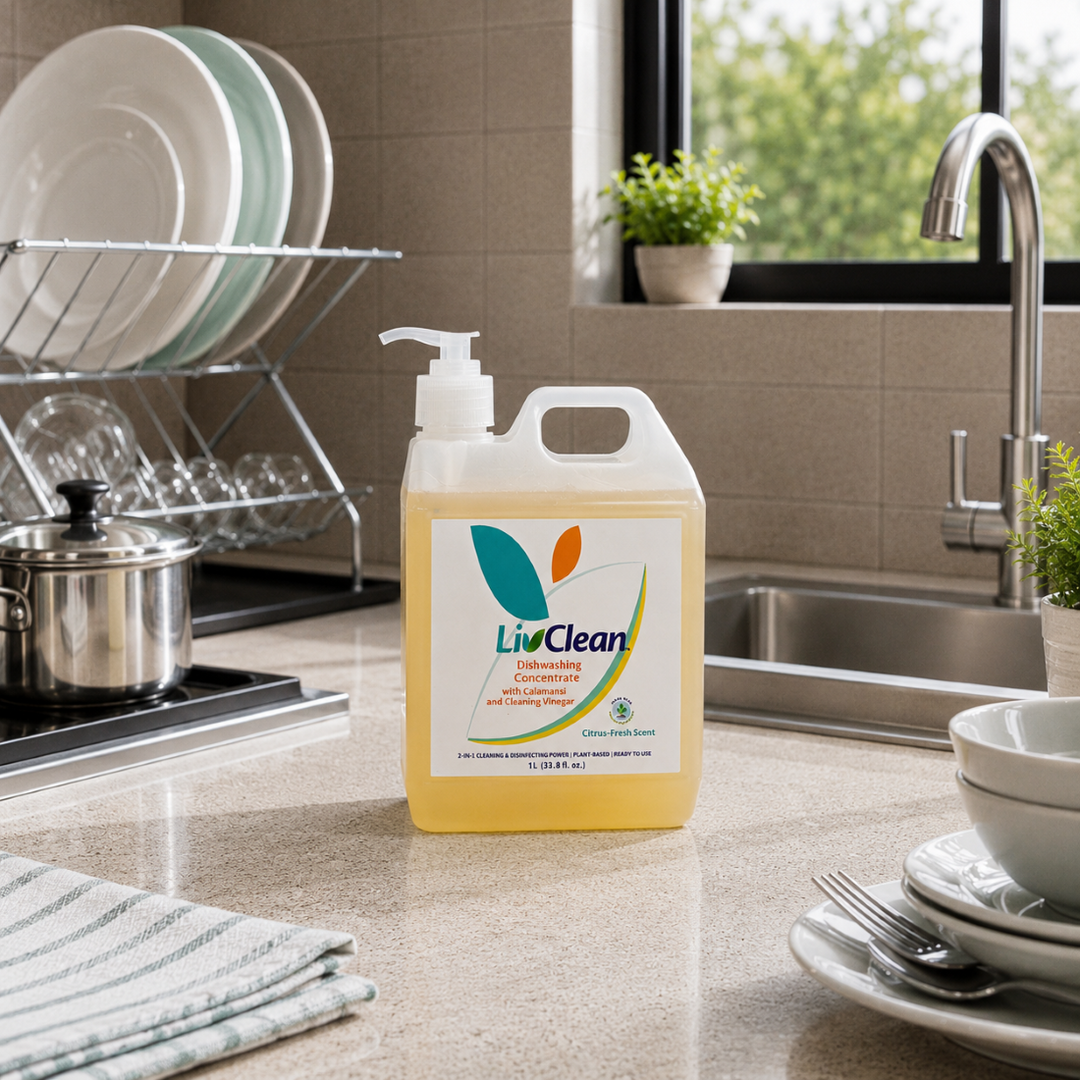 LivClean Dishwashing Concentrate w/ Cleaning Vinegar & Calamansi