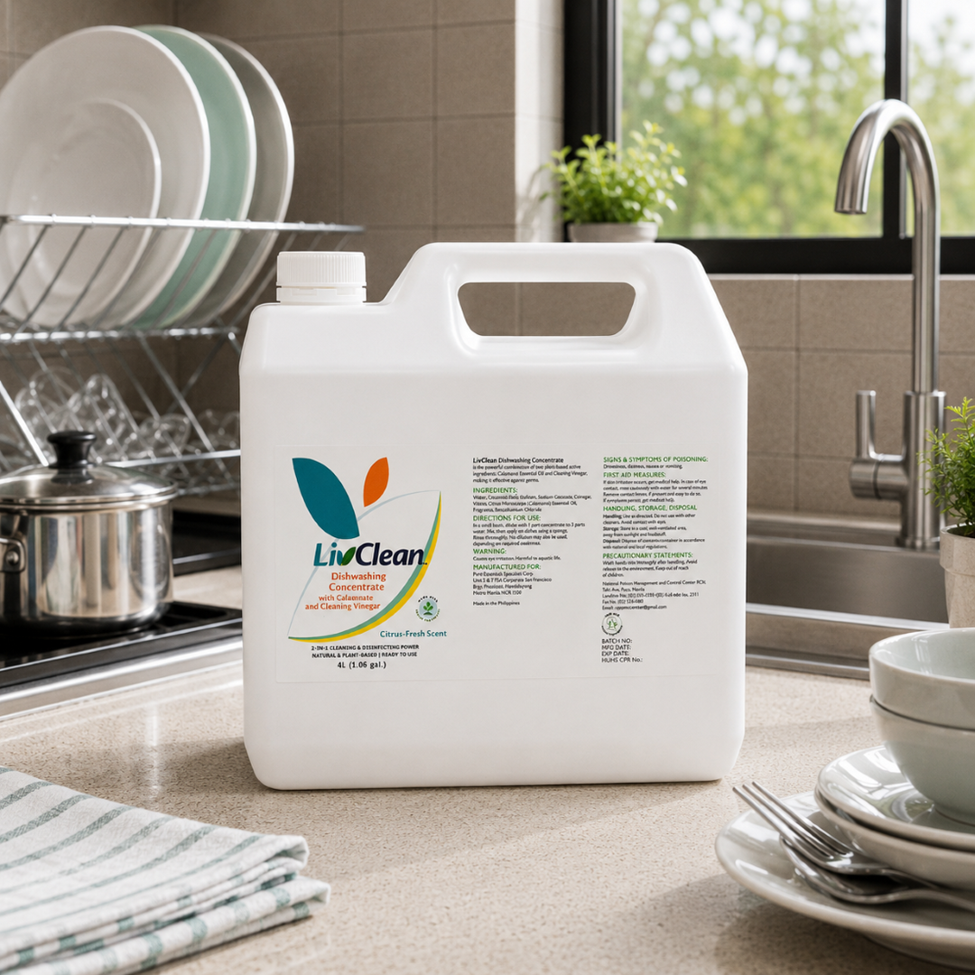 LivClean Dishwashing Concentrate w/ Cleaning Vinegar & Calamansi