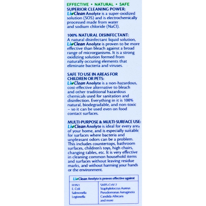 LivClean Anolyte Disinfectant