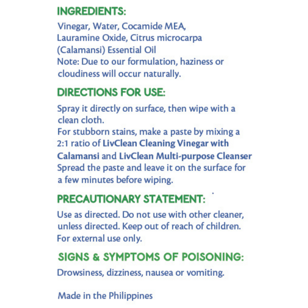 LivClean Trial Kit - Multi-Purpose Powder Cleanser 120g + Cleaning Vinegar w/ Calamansi 100mL