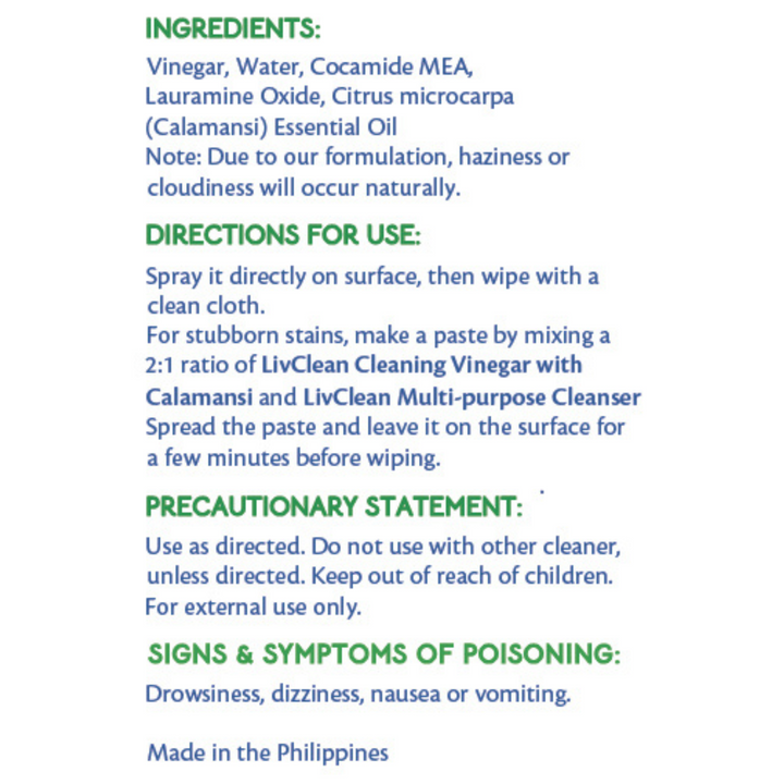 LivClean Trial Kit - Multi-Purpose Powder Cleanser 120g + Cleaning Vinegar w/ Calamansi 100mL