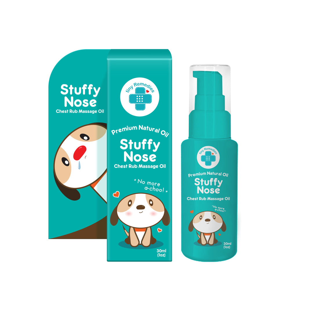 Tiny Remedies Stuffy Nose Natural Baby Chest Rub Massage Oil 50ML