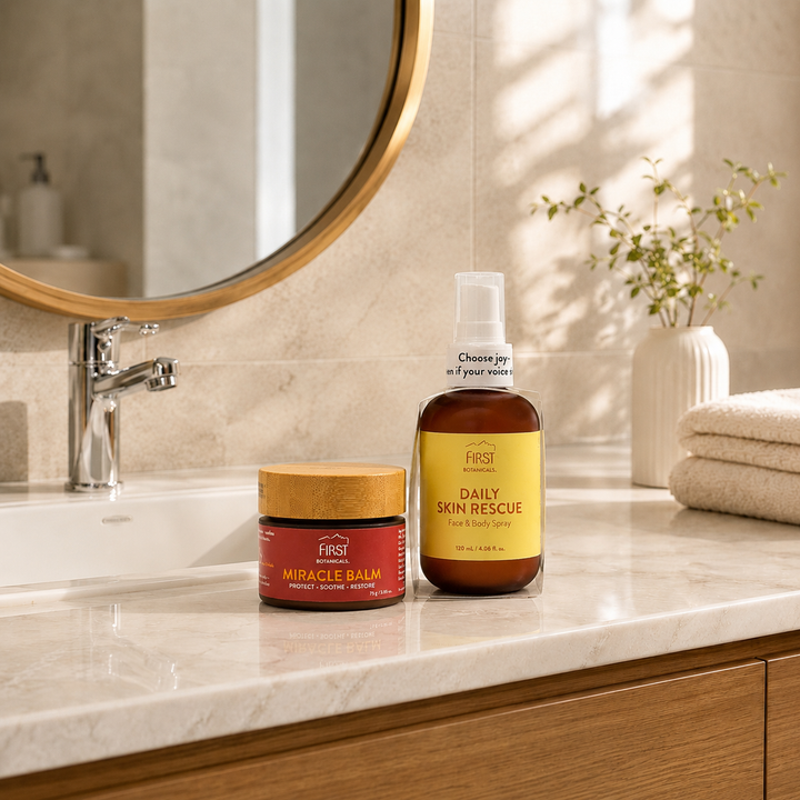 First Botanicals Ultimate Rescue Set (Daily Skin Rescue 120mL + Miracle Balm 75g)
