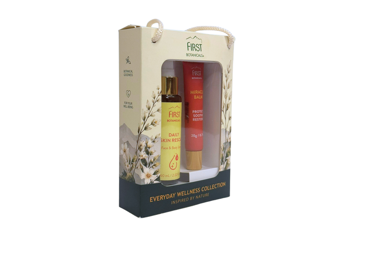 First Botanicals Daily Recovery Duo Gift Box (Daily Skin Rescue 60mL + Miracle Balm 20g)