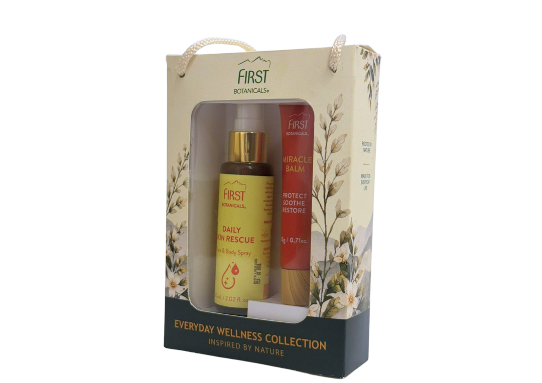 First Botanicals Daily Recovery Duo Gift Box (Daily Skin Rescue 60mL + Miracle Balm 20g)