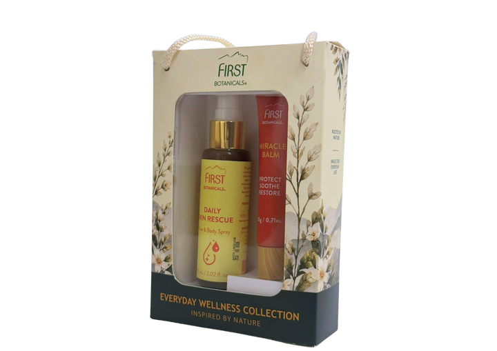 First Botanicals Daily Recovery Duo Gift Box (Daily Skin Rescue 60mL + Miracle Balm 20g)