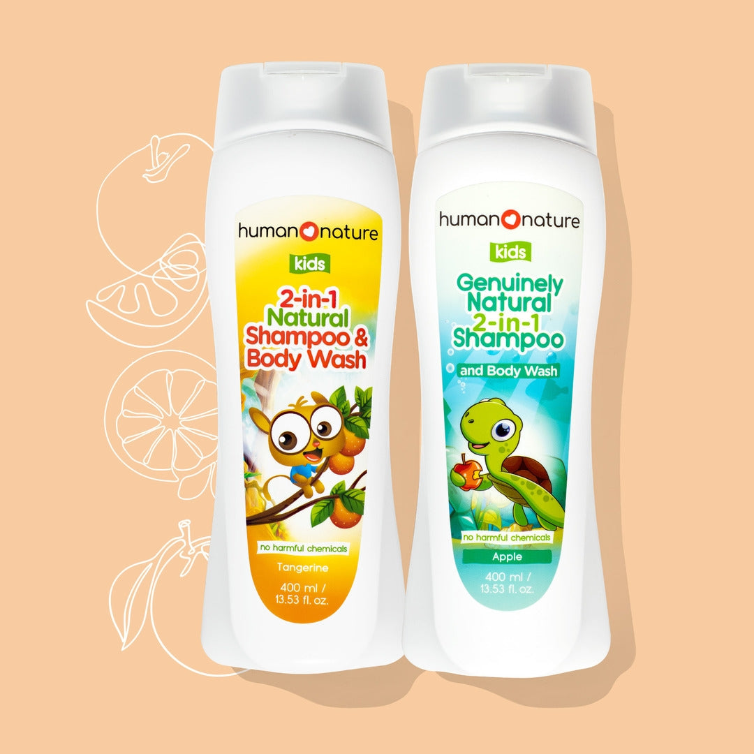 180mL Kids Shampoo & Bodywash Tangerine Tarsier and Apple Pawikan