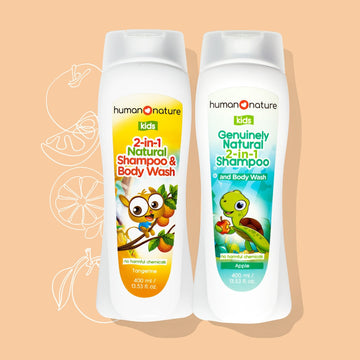 180mL Kids Shampoo & Bodywash Tangerine Tarsier and Apple Pawikan