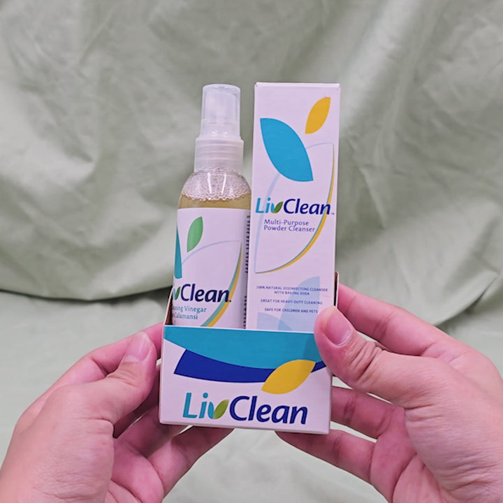 LivClean Trial Kit - Multi-Purpose Powder Cleanser 120g + Cleaning Vinegar w/ Calamansi 100mL