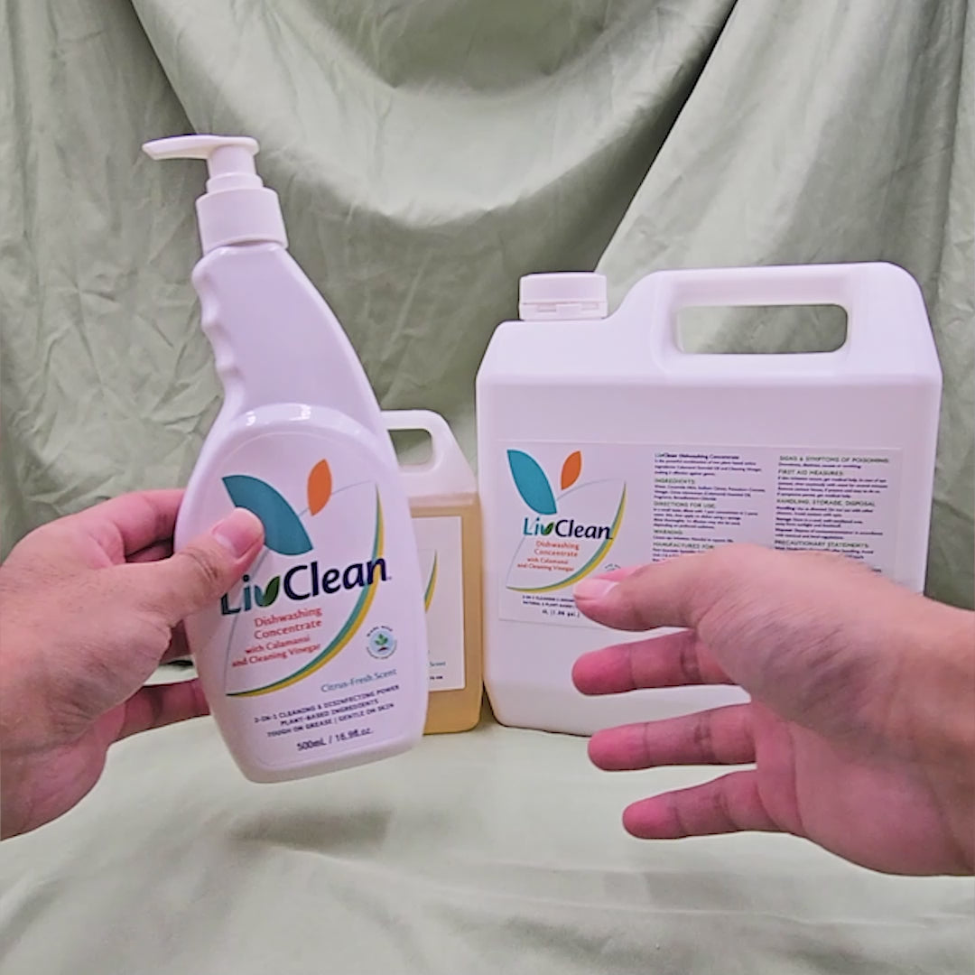 LivClean Dishwashing Concentrate w/ Cleaning Vinegar & Calamansi